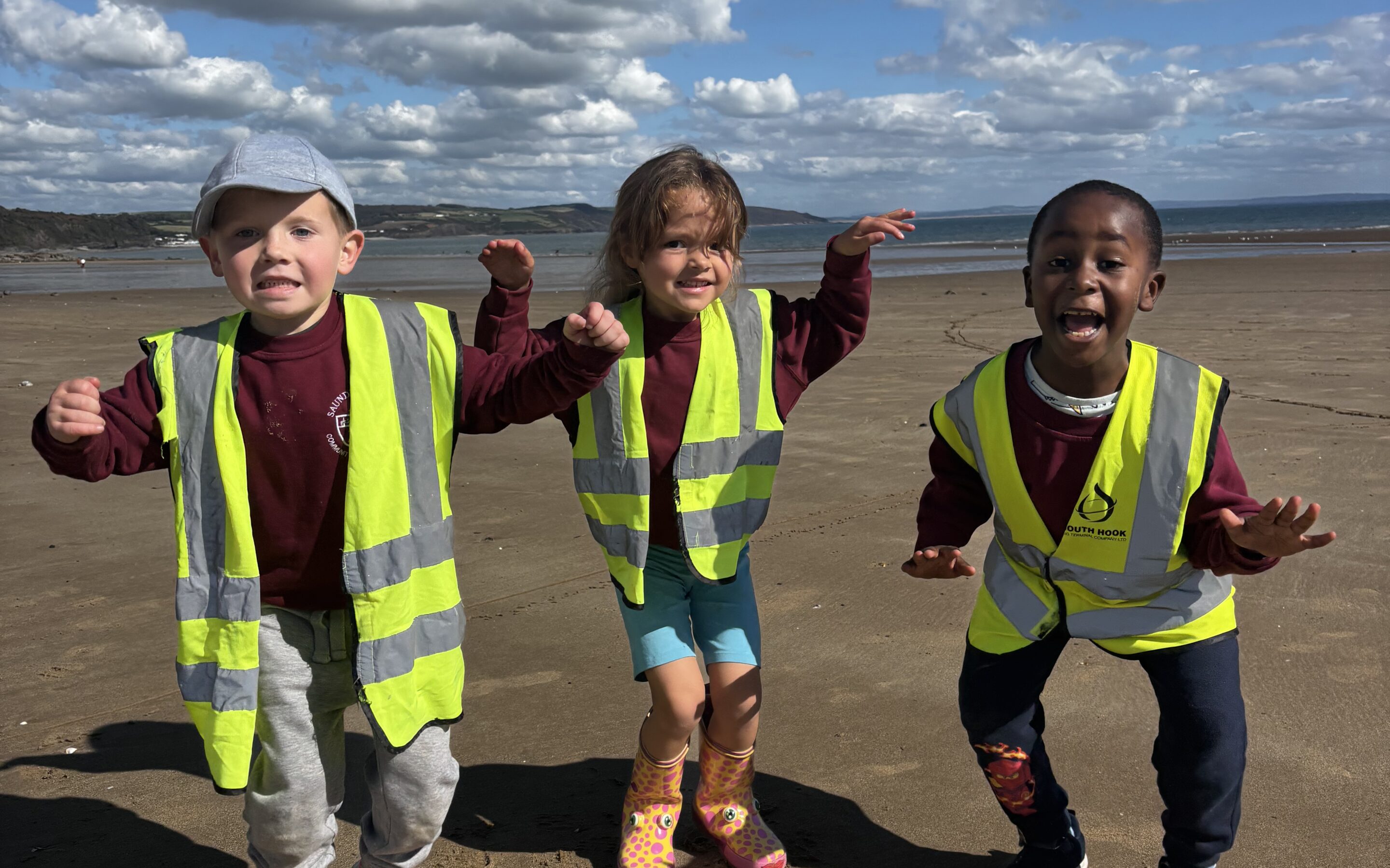 Teddy Bears picnic on the beach.